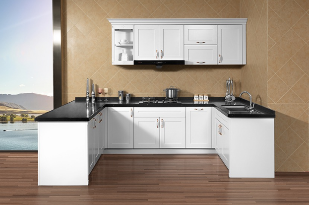 Discover Elegance and Efficiency with LESSO's Jota Square Hardwood Kitchen Cabinets